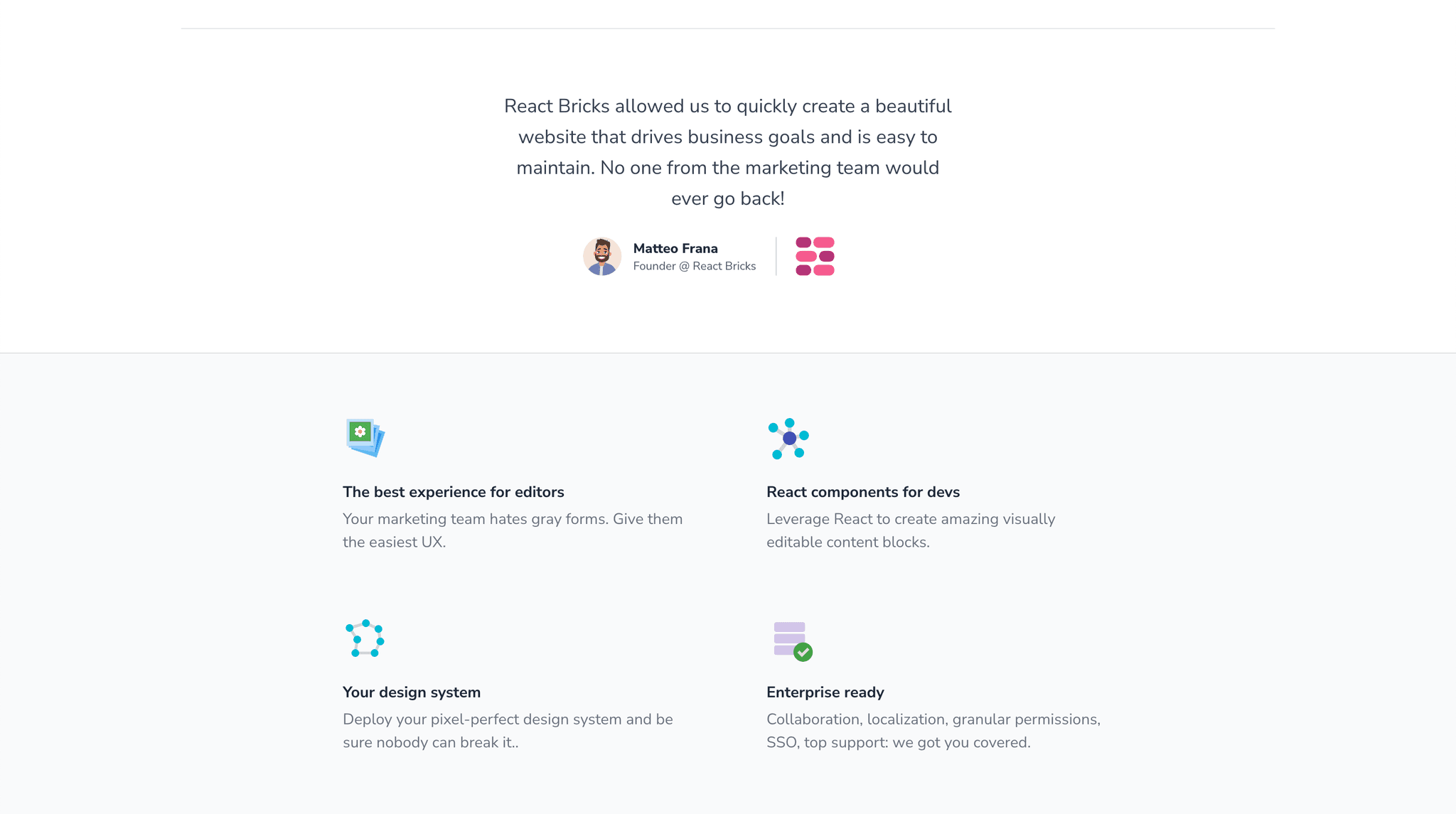 React Bricks UI