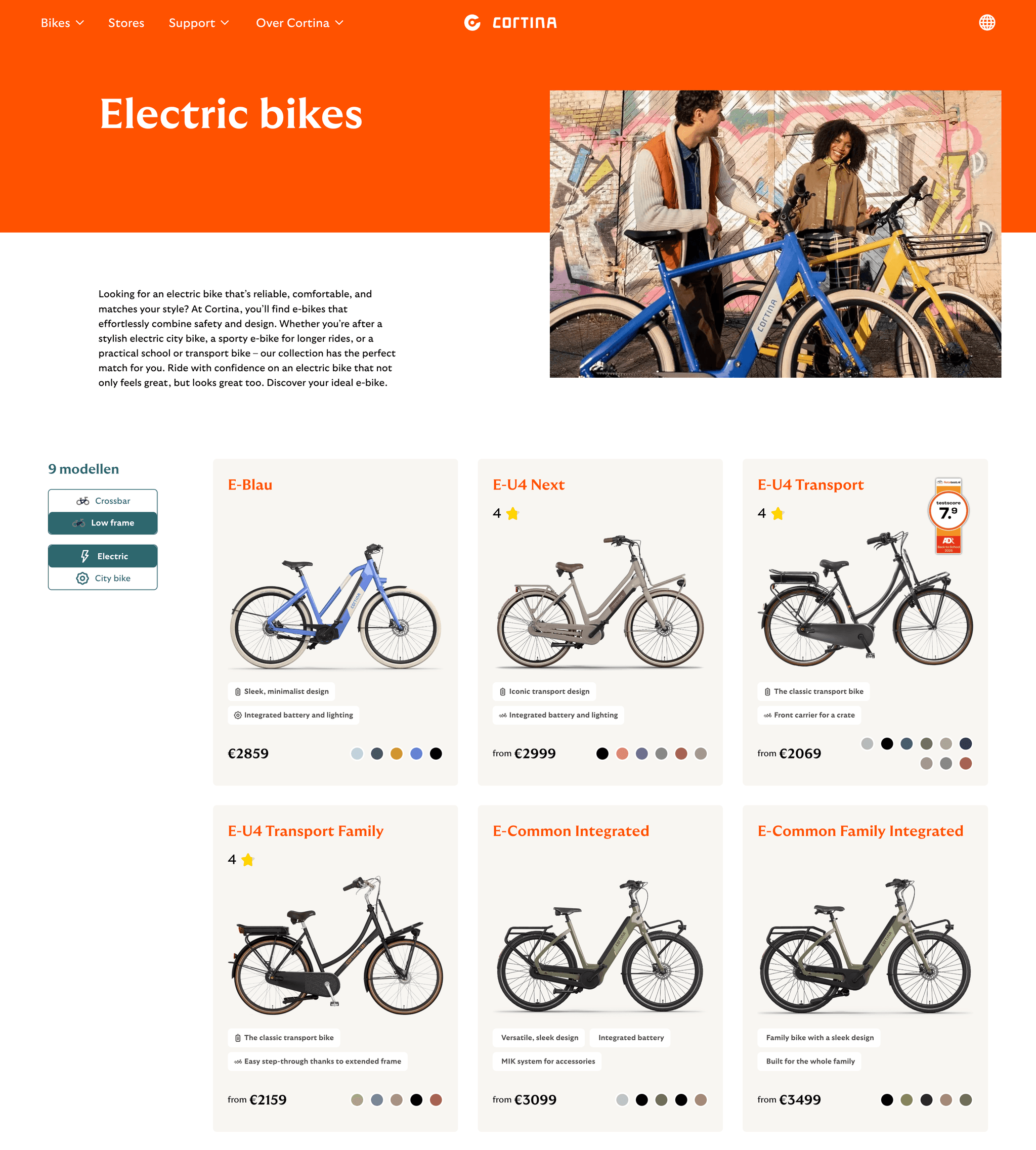 Cortina website made with React Bricks