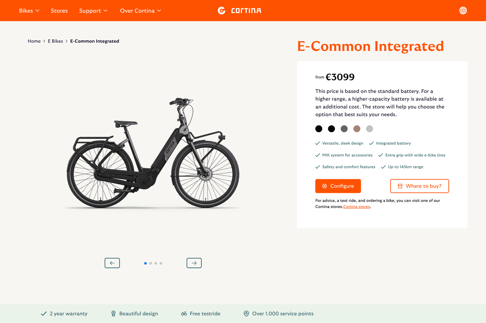Cortina website made with React Bricks