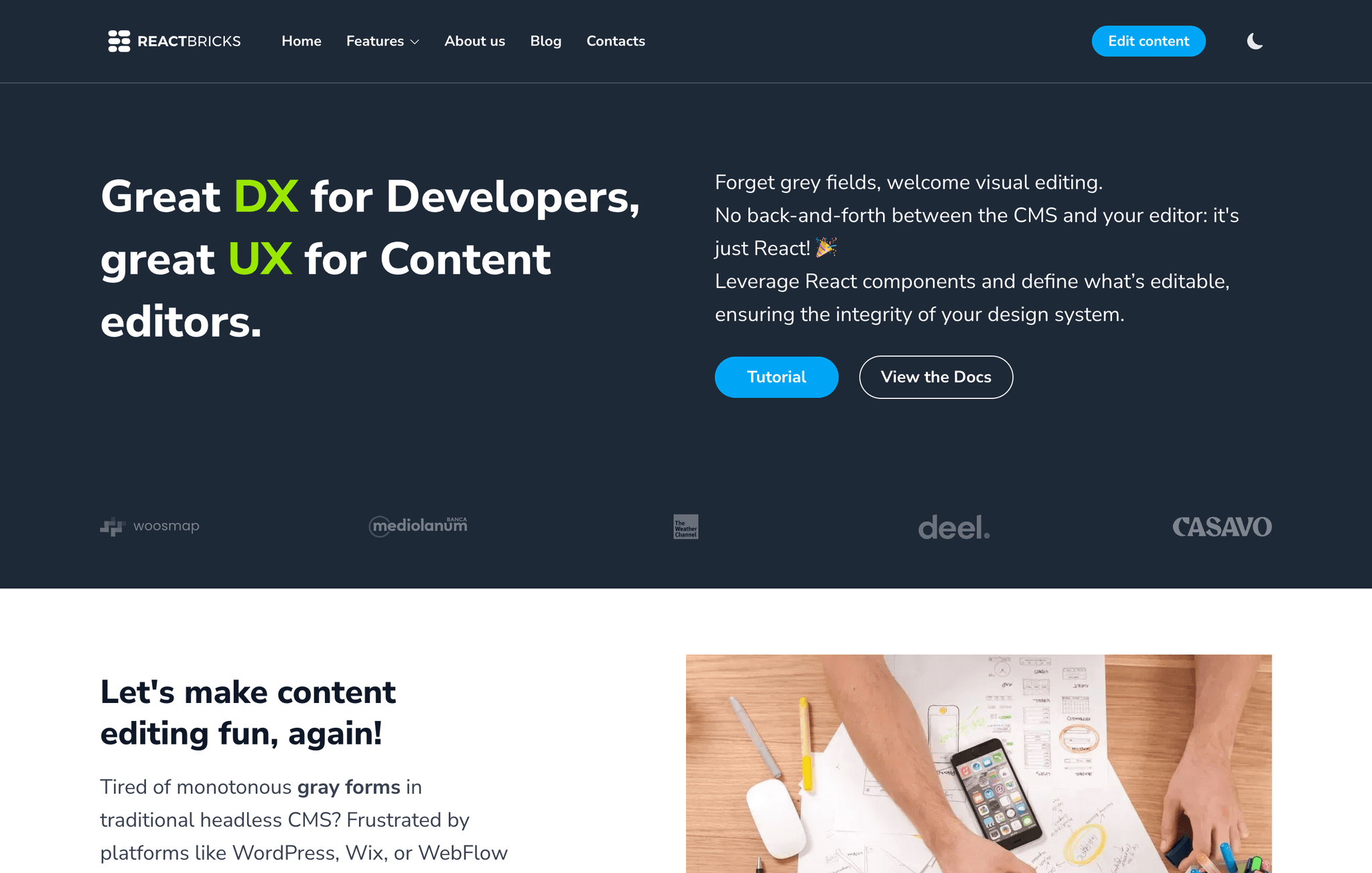 React Bricks UI template