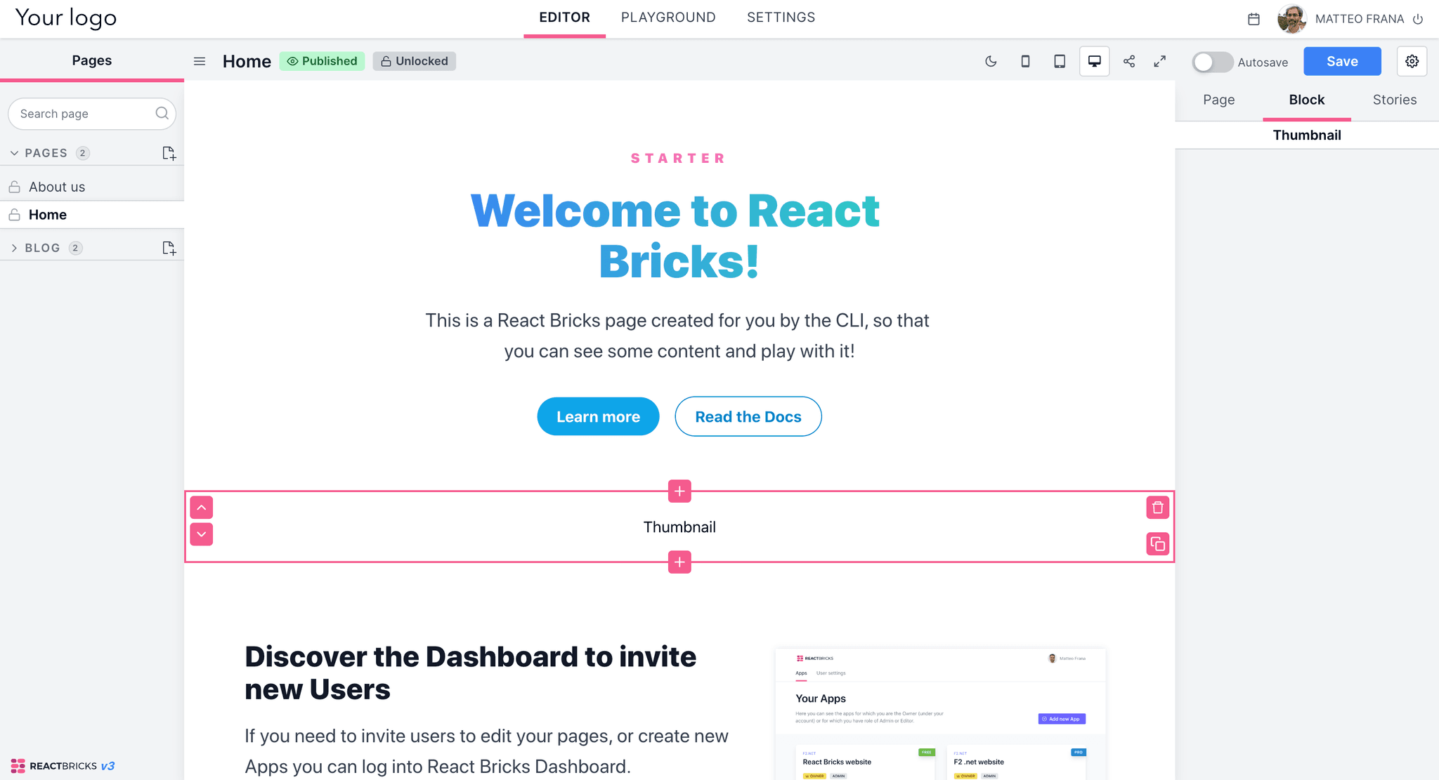 Create a new brick | React Bricks Tutorial