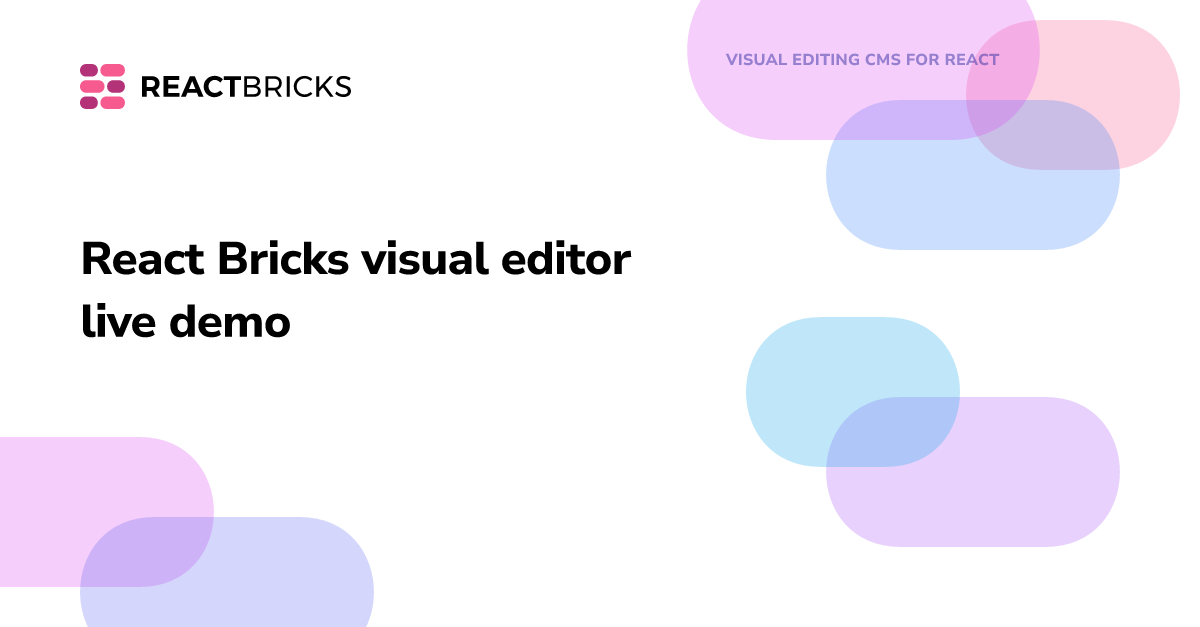 React Bricks visual editor live demo