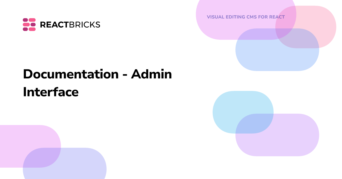Admin Interface | React Bricks